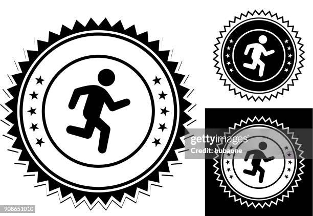 illustrazioni stock, clip art, cartoni animati e icone di tendenza di uomo che fa jogging. - corsa alloro