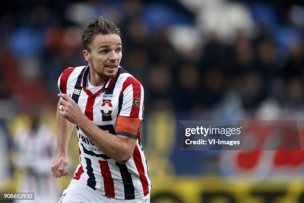 Ben Rienstra of Willem II during the Dutch Eredivisie match between Willem II Tilburg and FC Groningen at Koning Willem II stadium on January 21,...