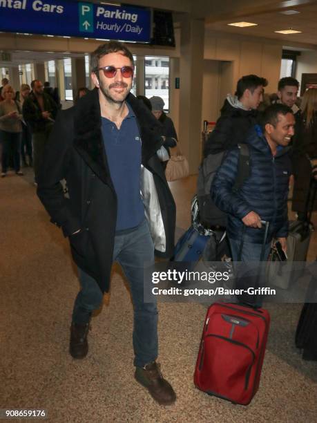 Chris O'Dowd is seen at Salt Lake City International Airport on January 21, 2018 in Park City, Utah.