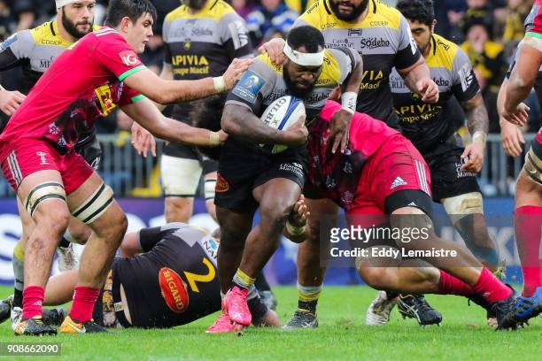 Levani Botia of La Rochelle during the Champions Cup match between La Rochelle and Harlequins on January 21, 2018 in La Rochelle, France.