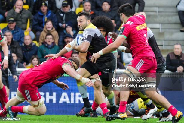 Jeremy Sinzelle of La Rochelle during the Champions Cup match between La Rochelle and Harlequins on January 21, 2018 in La Rochelle, France.