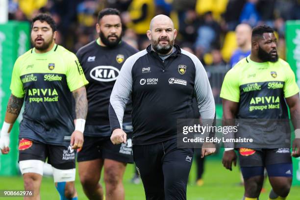 Patrice Collazo, head coach of La Rochelle during the Champions Cup match between La Rochelle and Harlequins on January 21, 2018 in La Rochelle,...