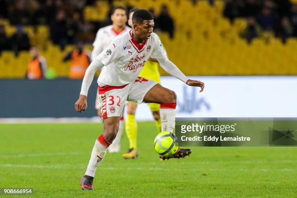 Zaydou Youssouf of Bordeaux during the Ligue 1 match between Nantes and Bordeaux at Stade de la Beaujoire on January 20, 2018 in Nantes, France.