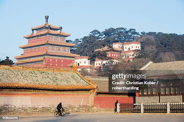 puning si outer temple dating from 1755, chengde city, unesco world heritage site, hebei province, china, asia - chengde stock pictures, royalty-free photos & images