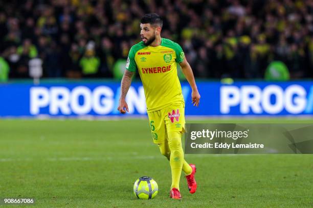 Lucas Lima of Nantes during the Ligue 1 match between Nantes and Bordeaux at Stade de la Beaujoire on January 20, 2018 in Nantes, France.