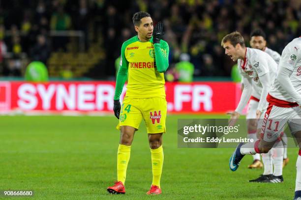 Yassine El Ghanassy of Nantes during the Ligue 1 match between Nantes and Bordeaux at Stade de la Beaujoire on January 20, 2018 in Nantes, France.