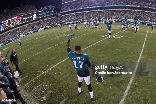 Philadelphia Eagles quarterback Nick Foles , Philadelphia Eagles wide receiver Alshon Jeffery and Philadelphia Eagles quarterback Carson Wentz...