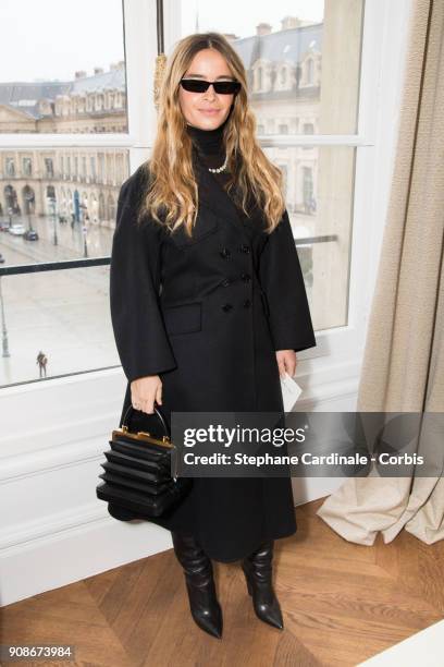 Miroslava Duma attends the Schiaparelli Haute Couture Spring Summer 2018 show as part of Paris Fashion Week January 22, 2018 in Paris, France.