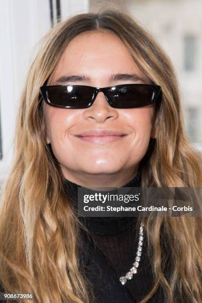 Miroslava Duma attends the Schiaparelli Haute Couture Spring Summer 2018 show as part of Paris Fashion Week January 22, 2018 in Paris, France.