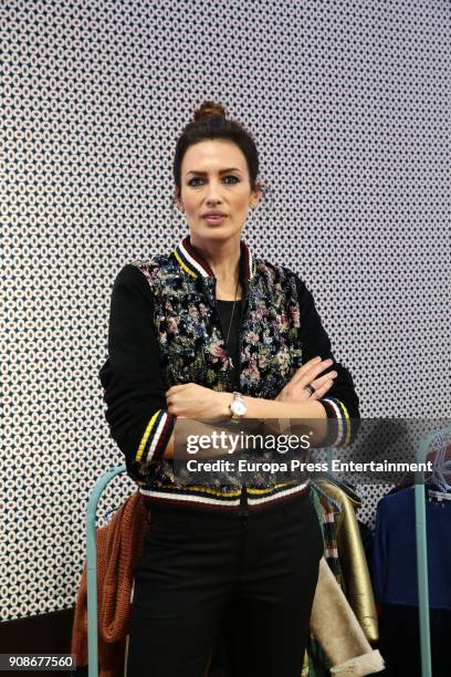 Nieves Alvarez poses during the childish fashion show by N+V during FIMI at Pabellon de Cristal on January 19, 2018 in Madrid, Spain.