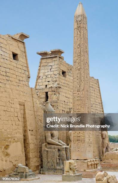 the temple of luxor, luxor, egypt - obelisk bildbanksfoton och bilder