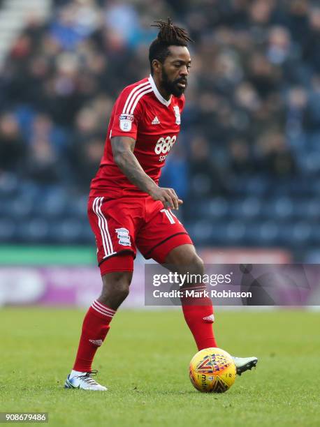 Birmingham City's Jacques Maghoma during the Sky Bet Championship match between Preston North End and Birmingham City at Deepdale on January 20, 2018...