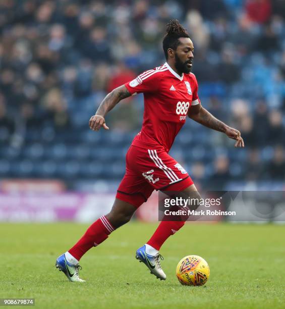 Birmingham City's Jacques Maghoma during the Sky Bet Championship match between Preston North End and Birmingham City at Deepdale on January 20, 2018...