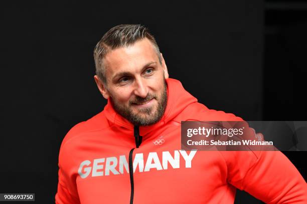 Kevin Kuske looks on during the 2018 PyeongChang Olympic Games German Team kit handover at Postpalast on January 22, 2018 in Munich, Germany.