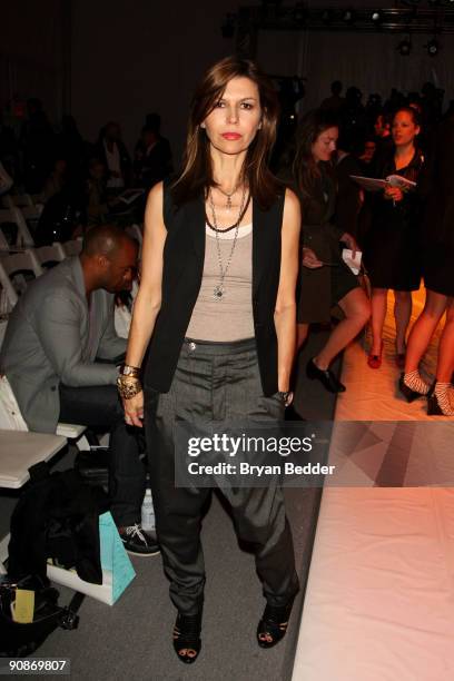 Actress Finola Hughes attends Alexandre Herchcovitch Spring 2010 fashion show at the Salon at Bryant Park on September 16, 2009 in New York City.