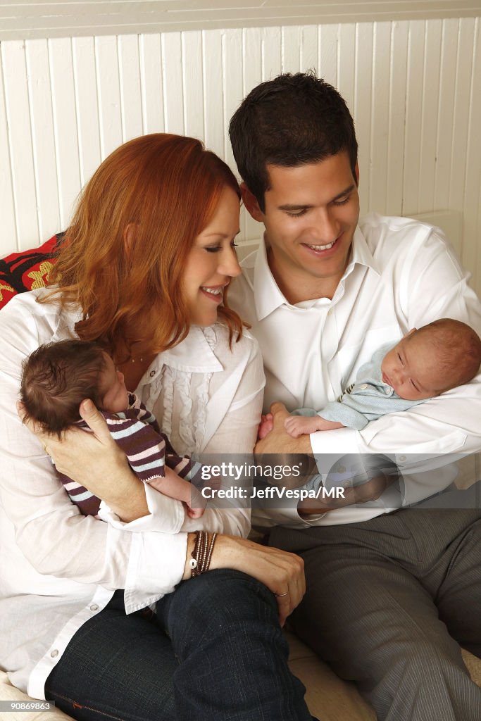 Molly Ringwald, Her Husband Panio Gianopoulos, And Their Twins Adele And Roman