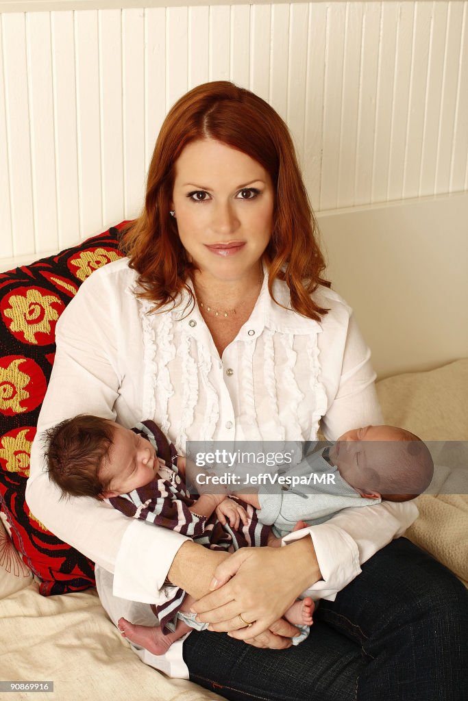 Molly Ringwald, Her Husband Panio Gianopoulos, And Their Twins Adele And Roman