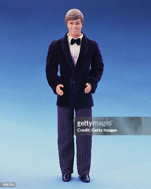 Day2Night Ken doll is dressed in a tuxedo in this studio portrait. On March 13 Mattel toy company celebrated the 40th anniversary of the Ken doll...