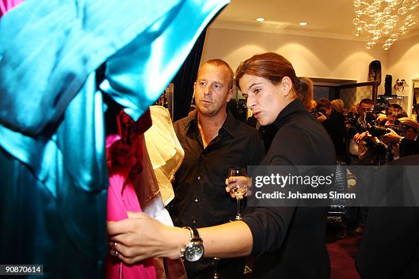 Actor Heino Ferch and his wife Marie-Jeanette Ferch attend the Guido Maria Kretschmer Shop Opening on September 16, 2009 in Munich, Germany.