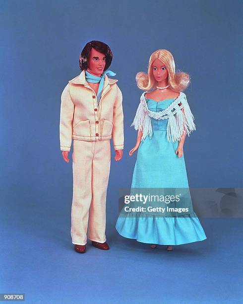 Quick Curl Ken doll stands next to Barbie in this studio portrait. On March 13 Mattel toy company celebrated the 40th anniversary of the Ken doll...