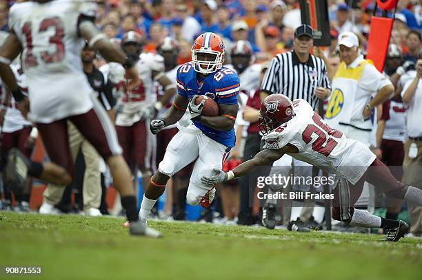 Florida Brandon Omarius Hines in action, rushing vs Troy. Gainesville, FL 9/12/2009 CREDIT: Bill Frakes