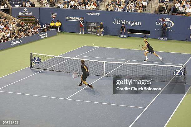 Switzerland Roger Federer in action vs Argentina Juan Martin Del Potro during Men's Final at National Tennis Center. Flushing, NY 9/14/2009 CREDIT:...