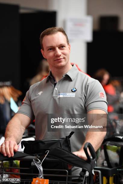 Francesco Friedrich looks on during the 2018 PyeongChang Olympic Games German Team kit handover at Postpalast on January 22, 2018 in Munich, Germany.