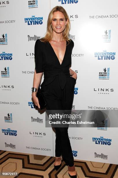 Actress Stephanie March attends The Cinema Society and Links of London's screening of "The Invention Of Lying" at the Tribeca Grand Screening Room on...