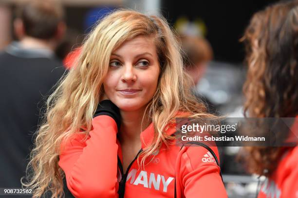 Silvia Mittermueller looks on during the 2018 PyeongChang Olympic Games German Team kit handover at Postpalast on January 22, 2018 in Munich, Germany.