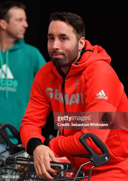 Patrick Bussler looks on during the 2018 PyeongChang Olympic Games German Team kit handover at Postpalast on January 22, 2018 in Munich, Germany.
