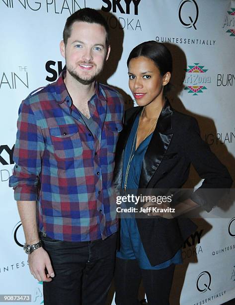 Personality Damien Fahey and actress Grasie Mercedes attends the premiere of "The Burning Plain" at the Sunshine Cinema on September 16, 2009 in New...