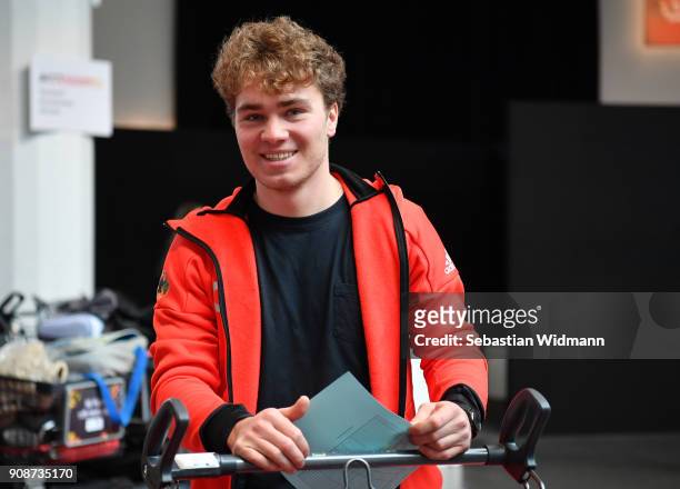 Stefan Baumeister smiles during the 2018 PyeongChang Olympic Games German Team kit handover at Postpalast on January 22, 2018 in Munich, Germany.