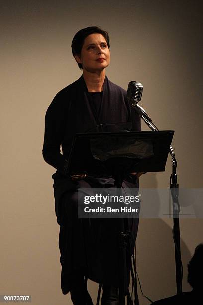 Actress Isabella Rossellini attends 2009 Guggenheim International Gala and the opening of the "Kandinsky" exhibition at Solomon R. Guggenheim Museum...