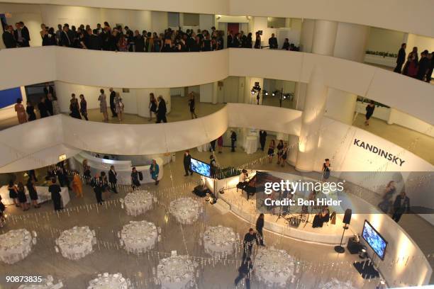 General view at the 2009 Guggenheim International Gala and the opening of the "Kandinsky" exhibition at Solomon R. Guggenheim Museum on September 16,...