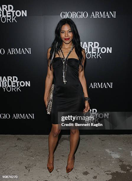 Amarie attends the Vladimir Restoin Roitfeld & Andy Valmorbida Presentation Of The Works Of Richard Hambleton at TBD on September 15, 2009 in New...