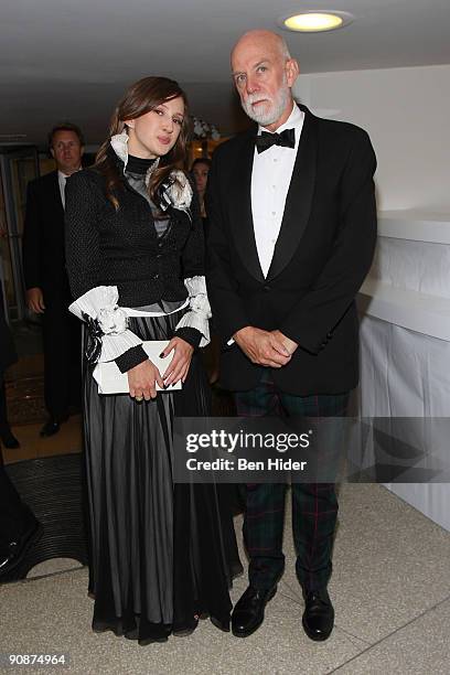 Curator Maria Baibakova and Director of the Solomon R. Guggenheim Foundation Richard Armstrong attend 2009 Guggenheim International Gala and the...