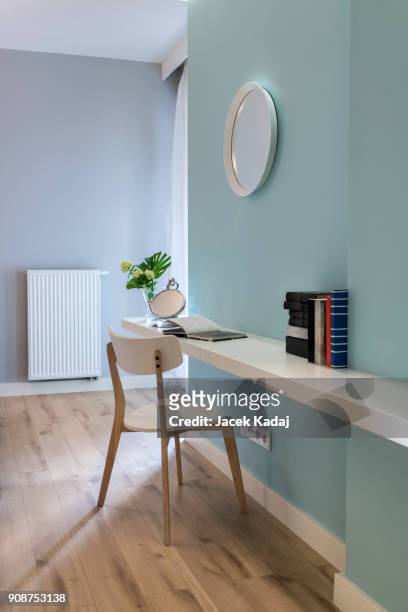 modern bedroom corner - oval room stock pictures, royalty-free photos & images