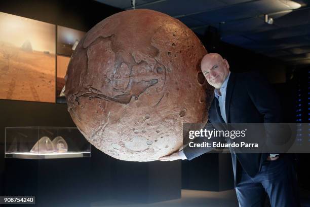 Astronaut Scott Kelly presents his book 'Resistencia. Un ano en el Espacio' at Telefonica Foundation on January 22, 2018 in Madrid, Spain.