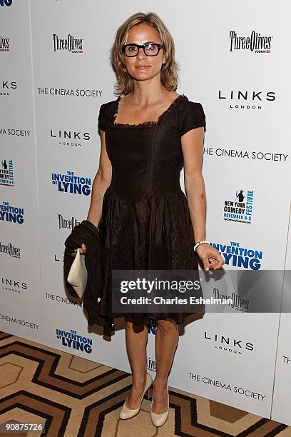 Comedian/actress Amy Sedaris attends The Cinema Society and Links of London's screening of "The Invention Of Lying" at the Tribeca Grand Screening...