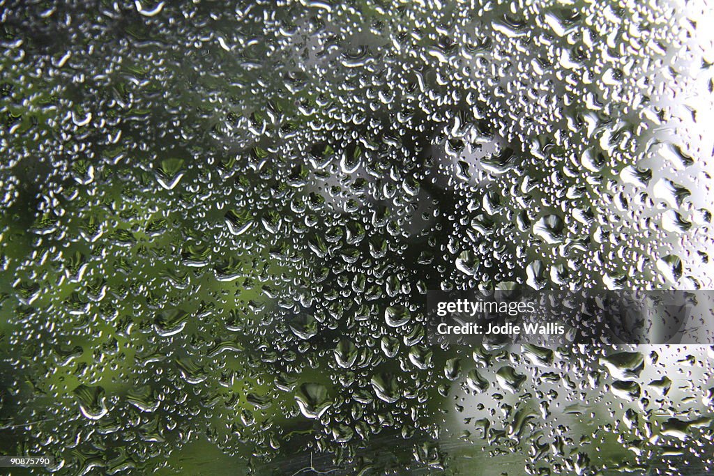 Water Droplets on window pane