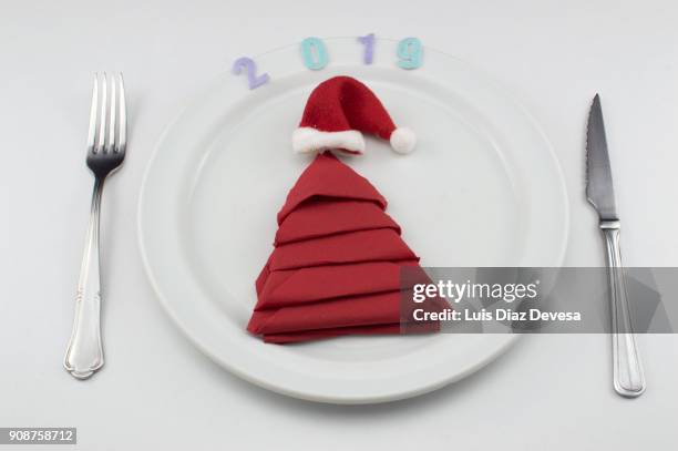 christmas day table setting - napkin holder stock pictures, royalty-free photos & images
