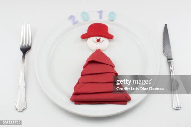 christmas day table setting - napkin holder stock pictures, royalty-free photos & images