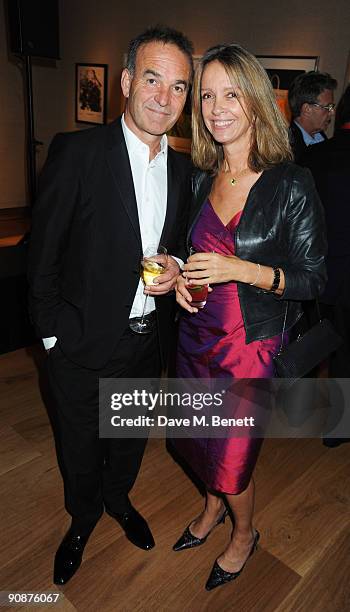 Nick Broomfield and Sabrina Guinness at the 'Liver Good Life' Charity Party at Christies on September 16, 2009 in London, England.