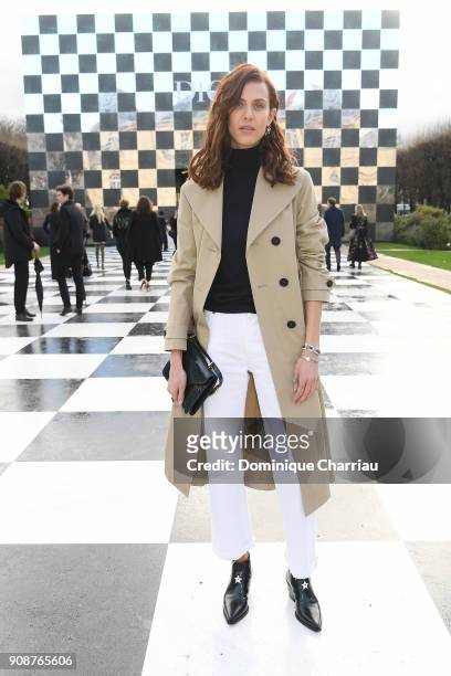 Aymeline Valade attends the Christian Dior Haute Couture Spring Summer 2018 show as part of Paris Fashion Week on January 22, 2018 in Paris, France.