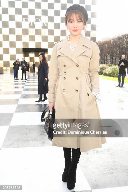 Song Hye-kyo attends the Christian Dior Haute Couture Spring Summer 2018 show as part of Paris Fashion Week on January 22, 2018 in Paris, France.