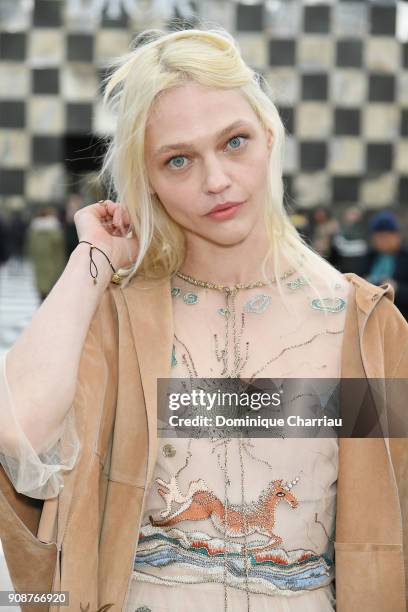 Sasha Pivovarova attends the Christian Dior Haute Couture Spring Summer 2018 show as part of Paris Fashion Week on January 22, 2018 in Paris, France.