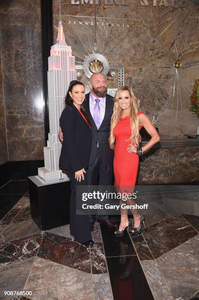 Chief Brand Officer Stephanie McMahon, WWE Champion and Executive Vice President of Talent, Live Events and Creative, Paul 'Triple H' Levesque and...