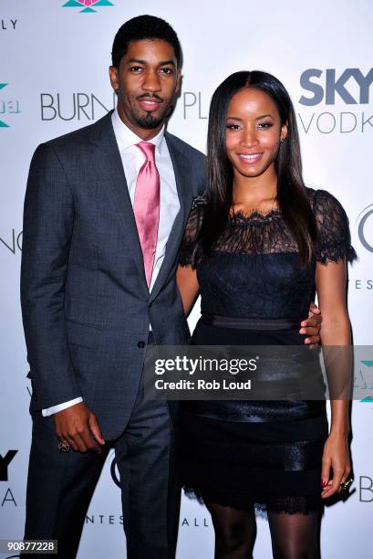 Fonzworth Bentley and Fawn Chambers attends "The Burning Plain" screening at Sunshine Cinema on September 16, 2009 in New York City.