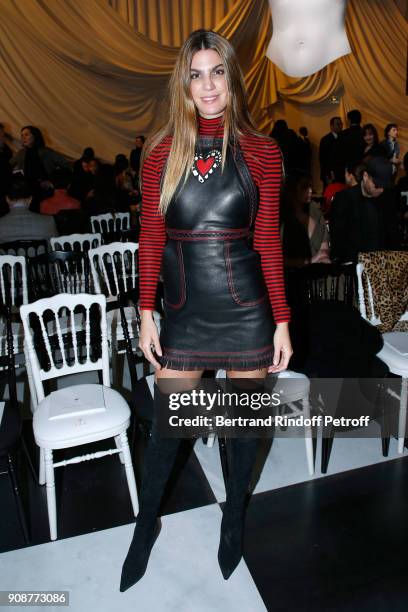 Bianca Brandolini d'Adda attends the Christian Dior Haute Couture Spring Summer 2018 show as part of Paris Fashion Week on January 22, 2018 in Paris,...