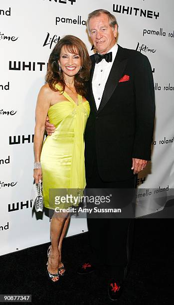 Actress Susan Lucci and Helmut Huber attend the Georgia O'Keeffe: Abstraction exhibit Opening at The Whitney Museum of American Art on September 16,...